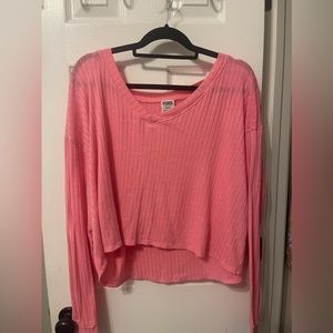 Pink cropped sweater